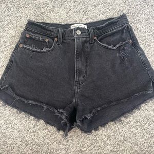 Abercrombie and Fitch Women’s Curve Love High Rise Mom Shorts